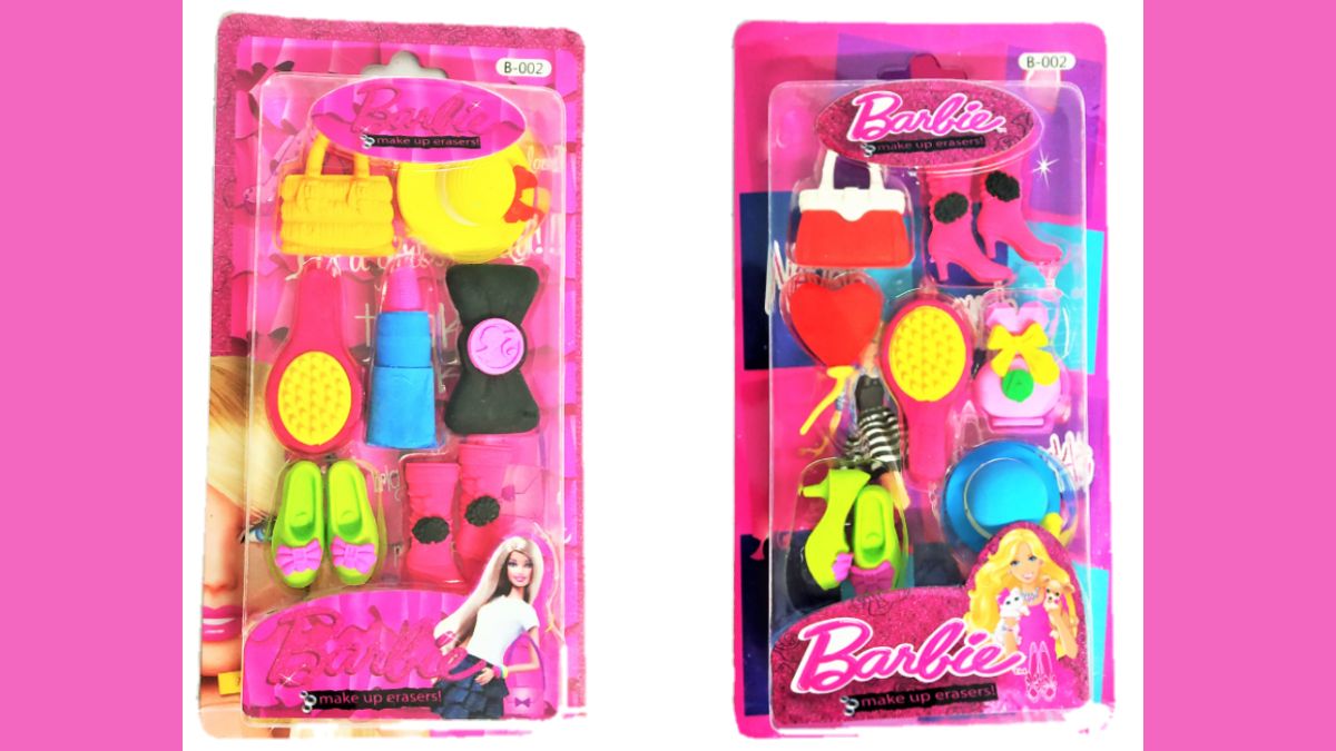 Barbie erasers